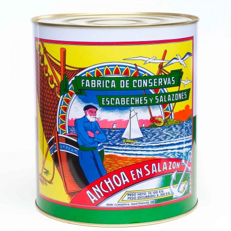 Arroyabe anchovies in salt 10 kgs.