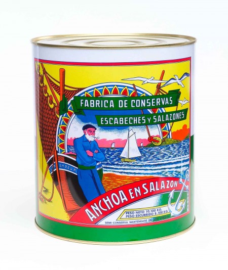 Arroyabe anchovies in salt 10 kgs.
